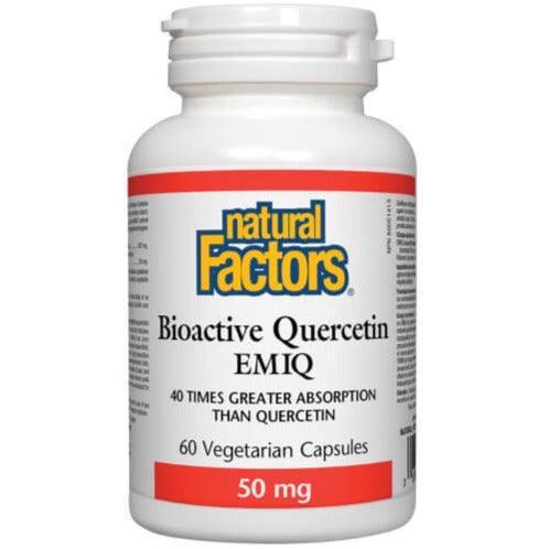 Natural Factors Quercetin EMIQ 50mg - 60 Veggie Caps for Immune Support & Allergy Relief - Supports Heart Health & Antioxidant Protection - Perfect for Daily Wellness & Seasonal Defense