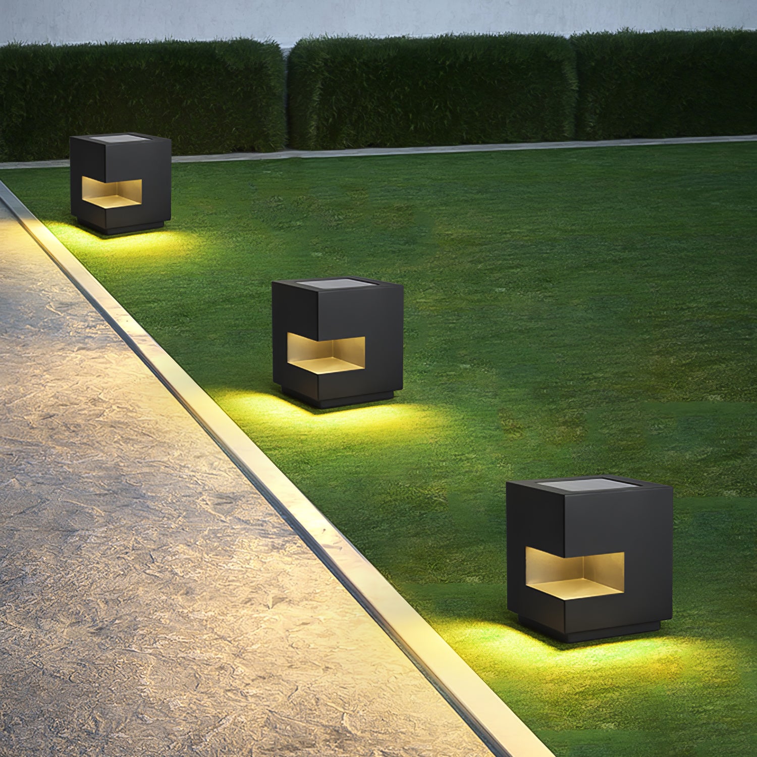 Regular Cube Post Outdoor Light - Durable LED Landscape Lighting for Garden, Pathway, and Patio - Perfect for Backyard, Driveway, and Deck Illumination