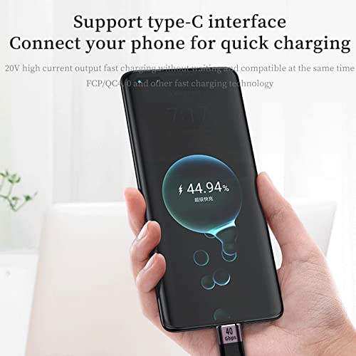 APEXSUN 12cm USB C to USB C Cable - 100W PD Fast Charging, Thunderbolt 4/3 & USB4 Compatible, 40Gbps Data Transfer, 8K Video - Perfect for MacBook, iPhone, Power Bank, External SSD, eGPU & Docking Stations | Home, Office & Travel Essential