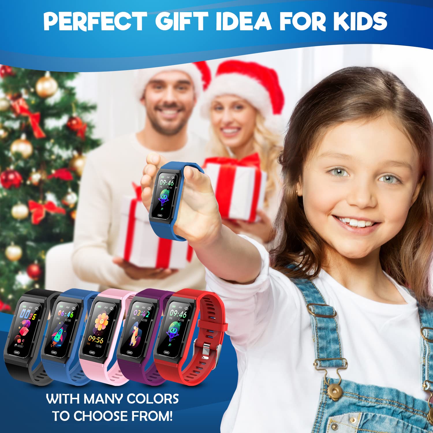 Inspiratek Kids Fitness Tracker for Ages 5-16 - Waterproof Activity Watch with Heart Rate & Sleep Monitor - Perfect for Sports & Outdoor Play