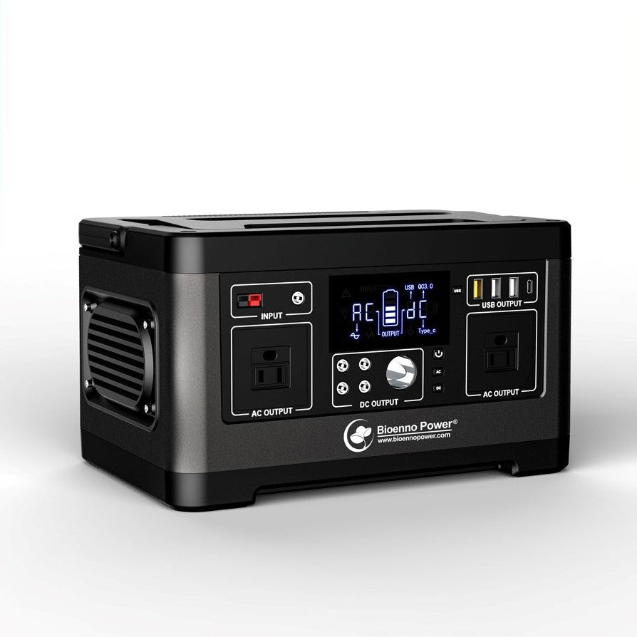 Bioenno Power BPP M500 500Wh Portable Power Station - Solar Generator for Camping, RV, Emergency Backup & Off-Grid Power Supply