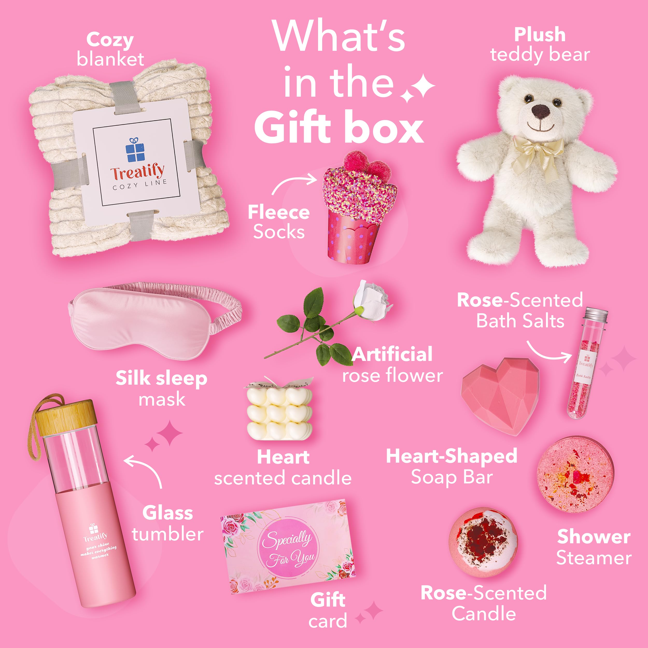 12-Piece Thoughtful Gift Set for Women - Birthday, Get Well Soon, Self Care, Sister & Her - Perfect Gift Basket for Relaxation, Recovery & Special Occasions
