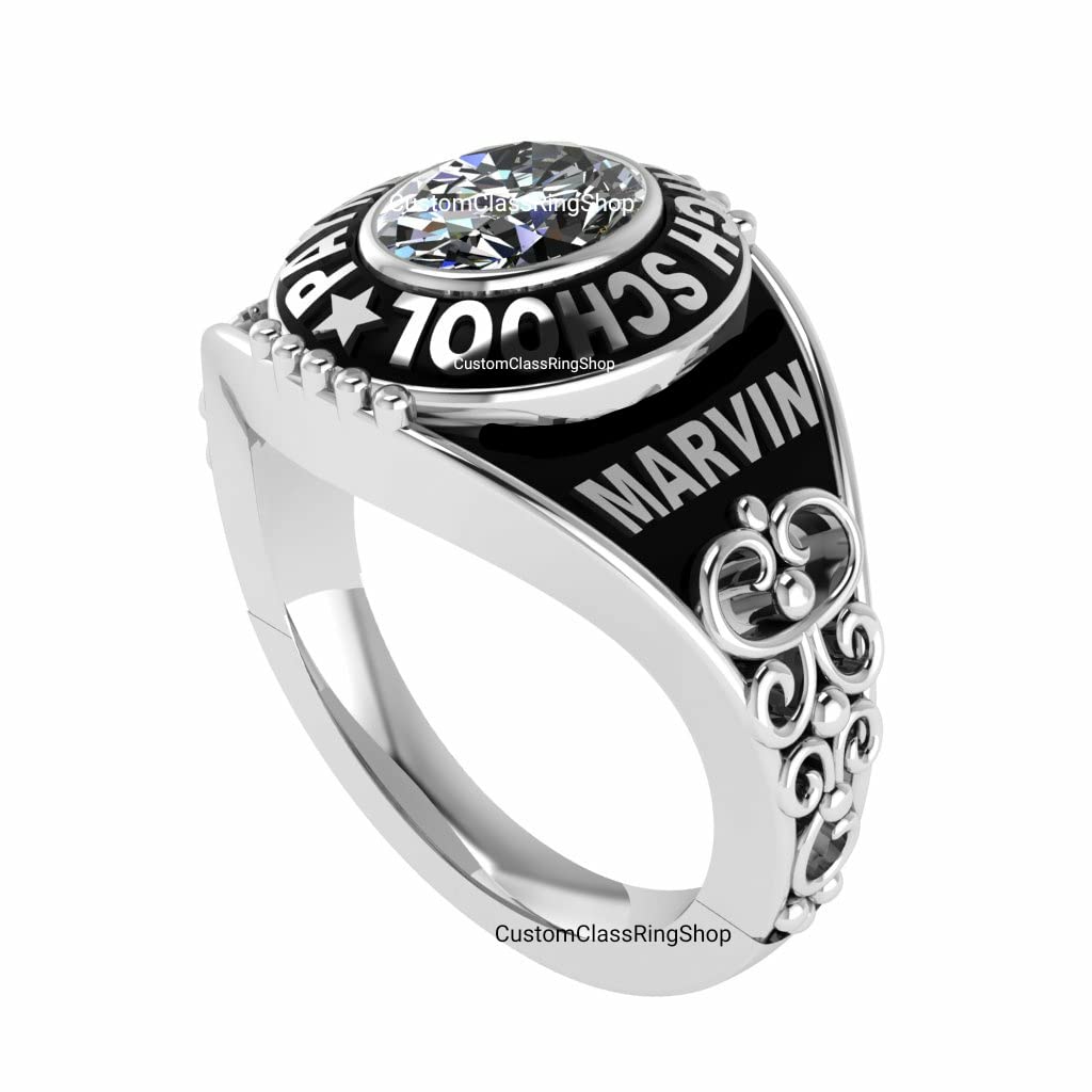 Custom Personalized Class Rings for Women - High Quality 2022, 2023, 2024 Graduation Rings | Perfect Gift for Graduation, Anniversary & Special Occasions