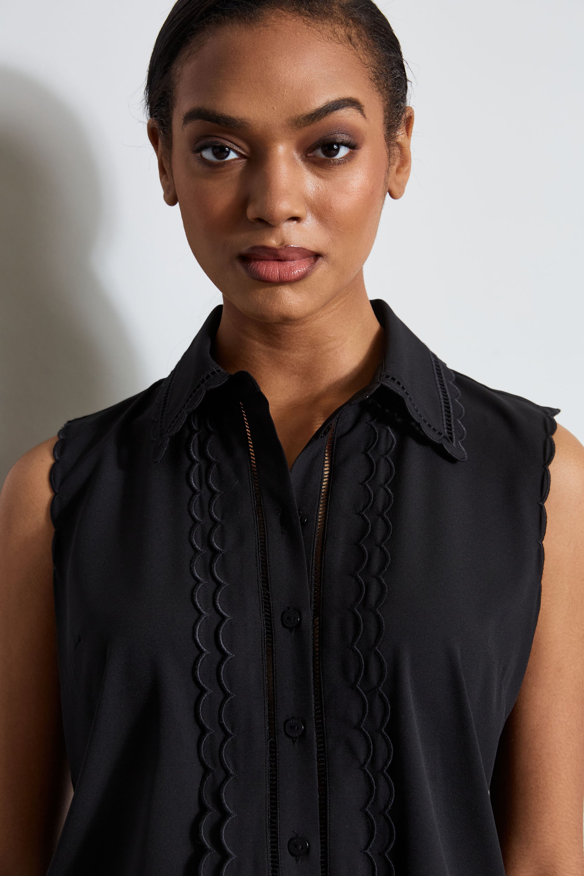 Women's Sleeveless Button Down Shirt - Casual Summer Blouse for Work & Vacation | Lightweight Breathable Office & Beach Wear