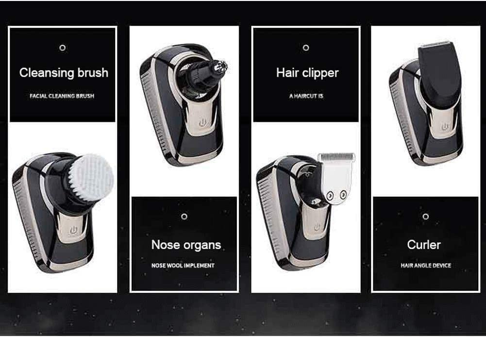 Premium 5-in-1 Electric Shaver & Grooming Kit for Men - 5 Head Beard Trimmer, Hair Clipper, Cordless Rechargeable Razor with Nose Ear Trimmer - Perfect Gift for Father's Day, Travel & Daily Grooming