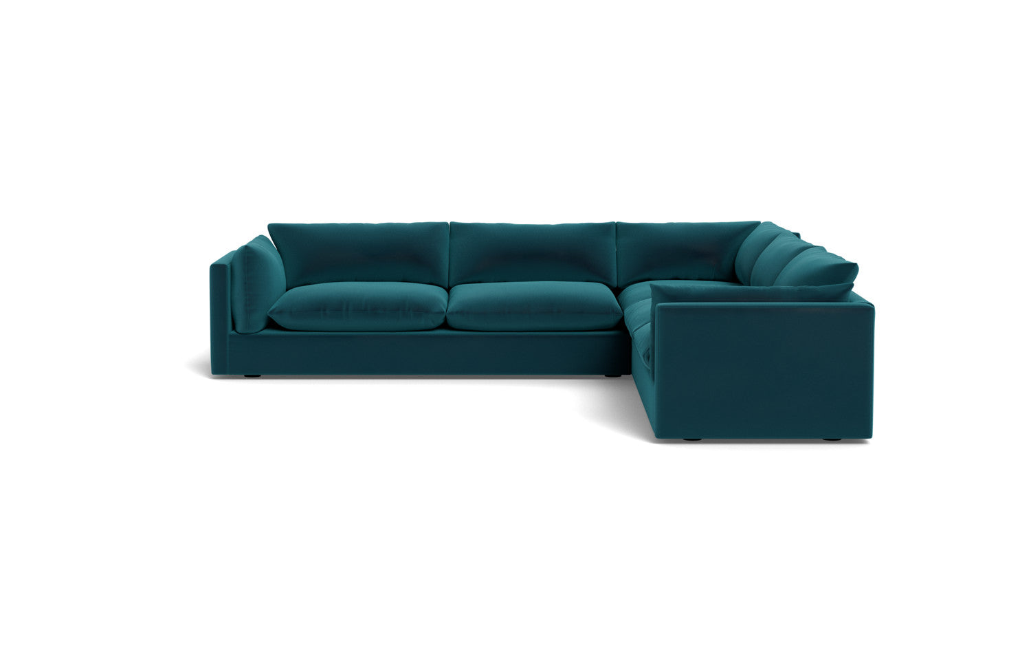 SoCo 124 Corner Sectional Sofa - Modern L-Shaped Couch with Storage & Recliner for Living Room, Family Room, or Home Theater - Comfortable Fabric Upholstery & Sturdy Frame