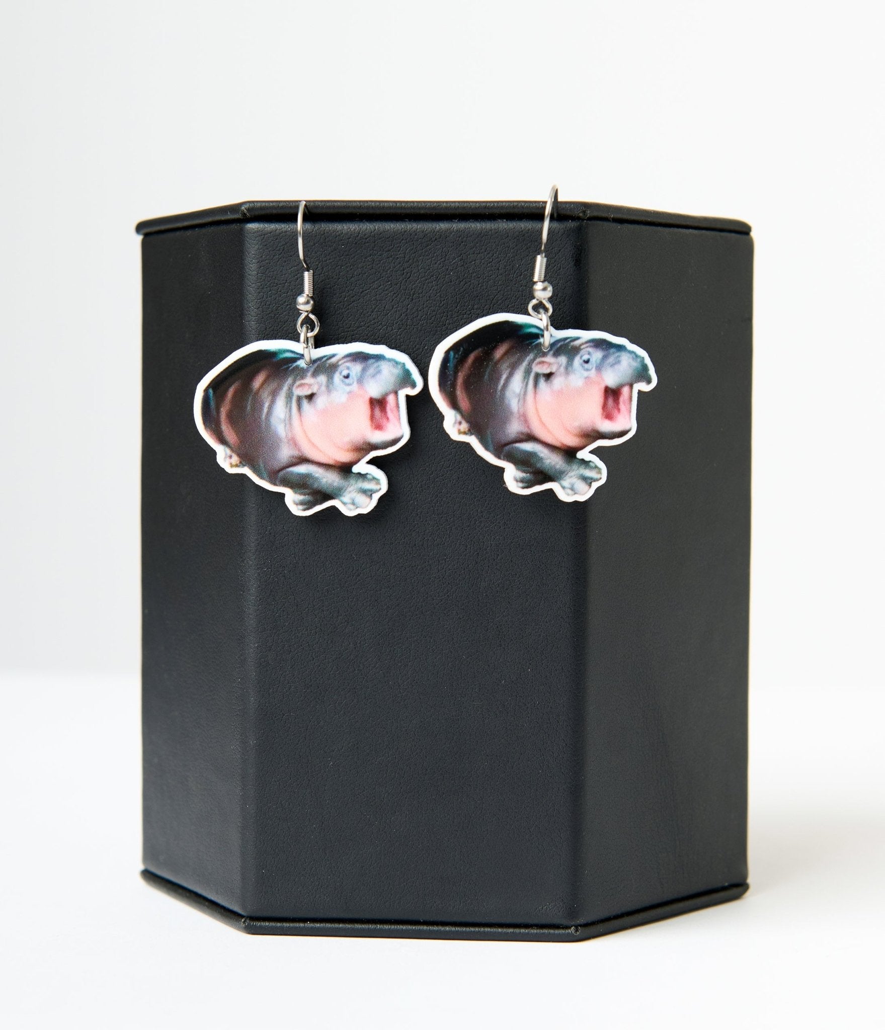 Stylish Moo Deng Hippo Animal Earrings for Women - Cute Gold Plated Dangle Jewelry for Casual Wear, Parties & Gifts