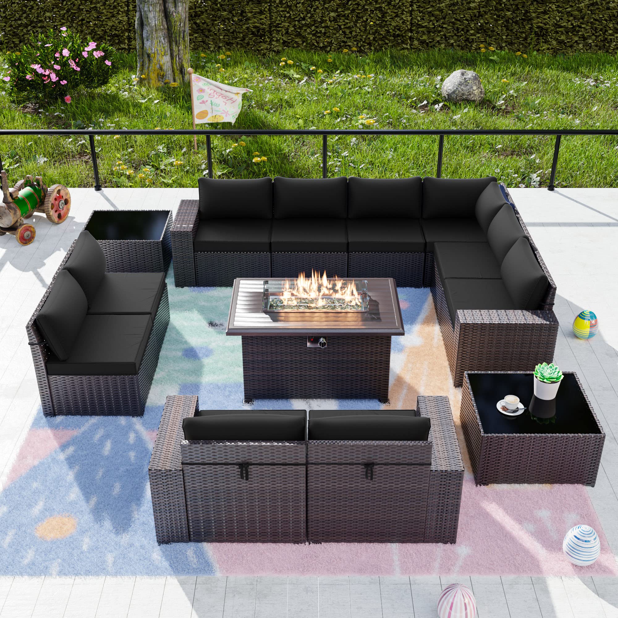 13-Piece Outdoor Patio Furniture Set with 43
