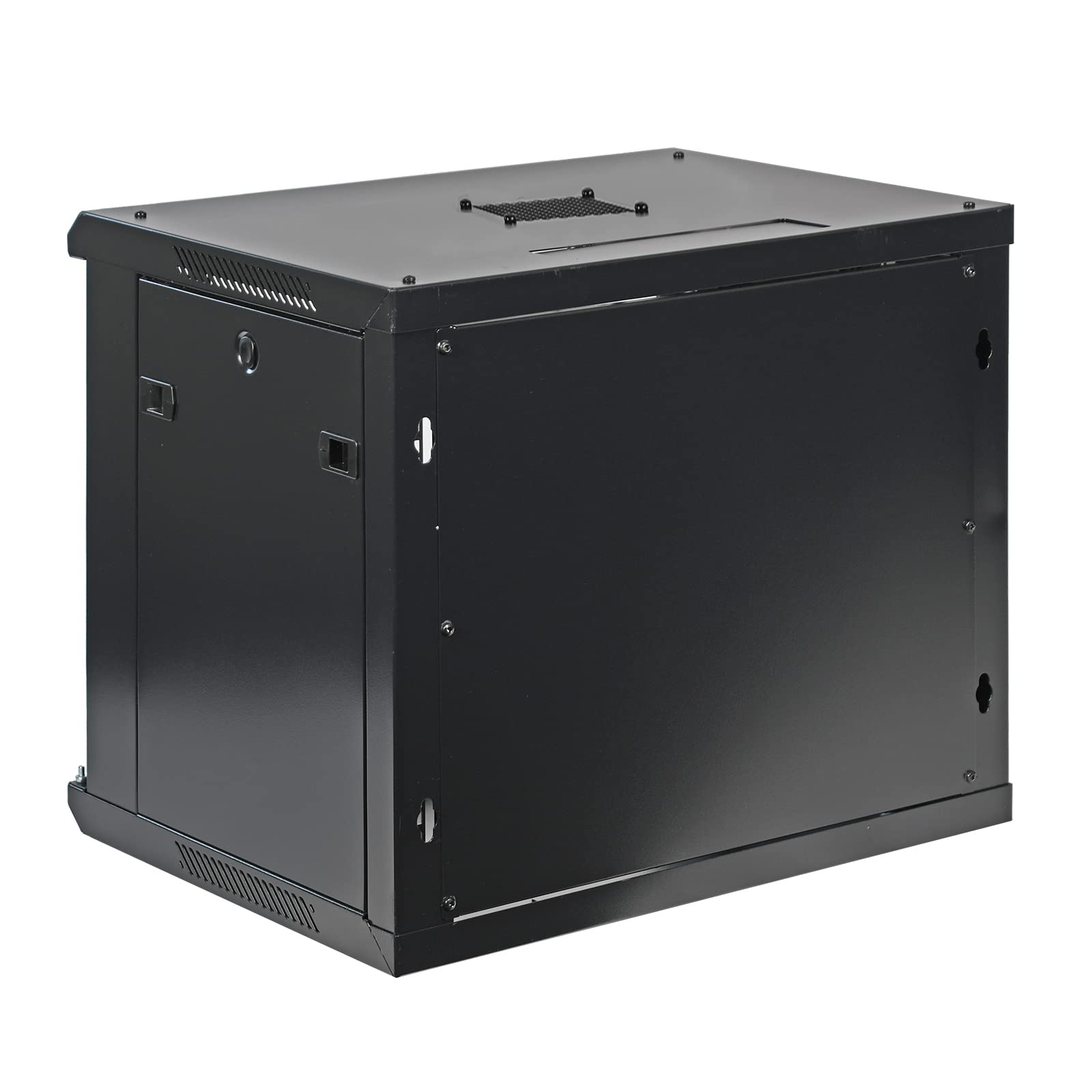 9U Professional Wall Mount Server Rack - 19-Inch Network Cabinet Enclosure, Low-Profile Black Design for Home Office & Data Center Organization