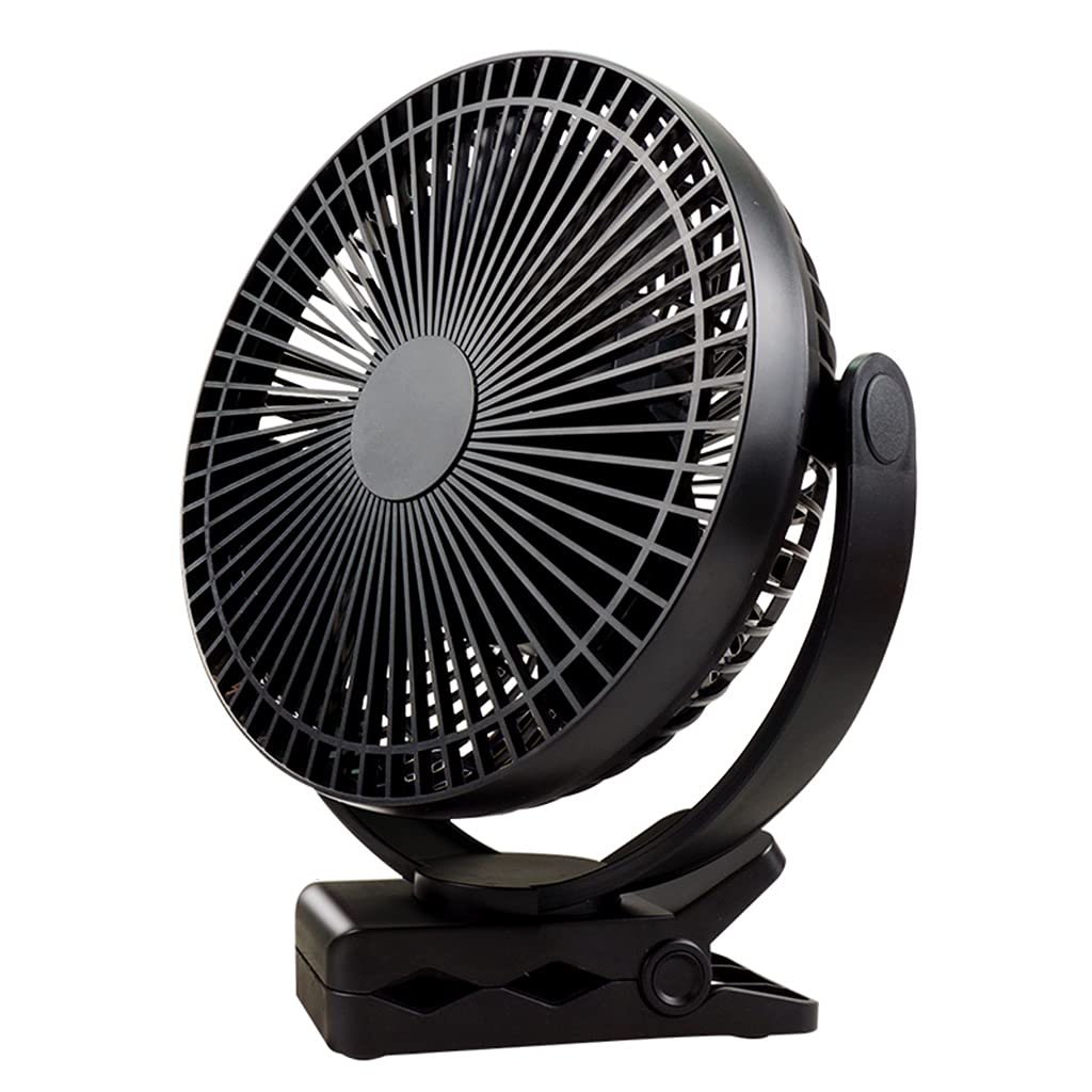 HJINGBIN Portable Clip Fan with 360° Rotation - Rechargeable Battery Operated Personal Cooling Fan for Desk, Baby Stroller, Office, Travel | USB Powered, Quiet, Multiple Safety Protection (Ideal for Home, Nursery, Camping & Outdoor Use)