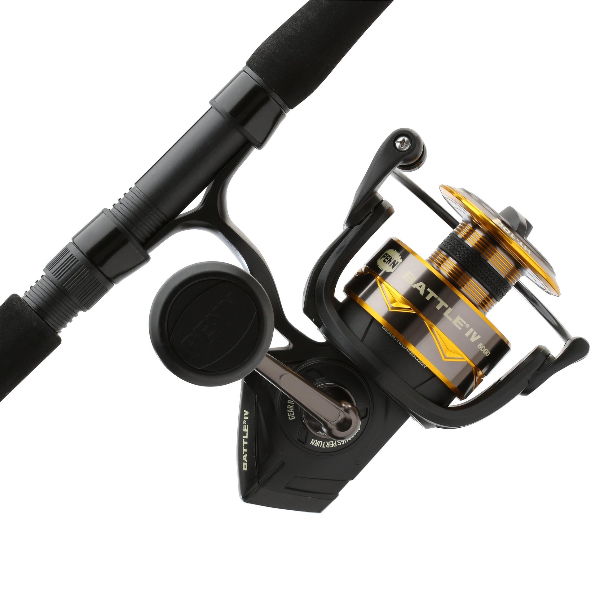 Battle IV Spinning Rod and Reel Combo - Premium Fishing Gear for Freshwater & Saltwater Anglers - Perfect for Bass, Trout, and Inshore Fishing Adventures