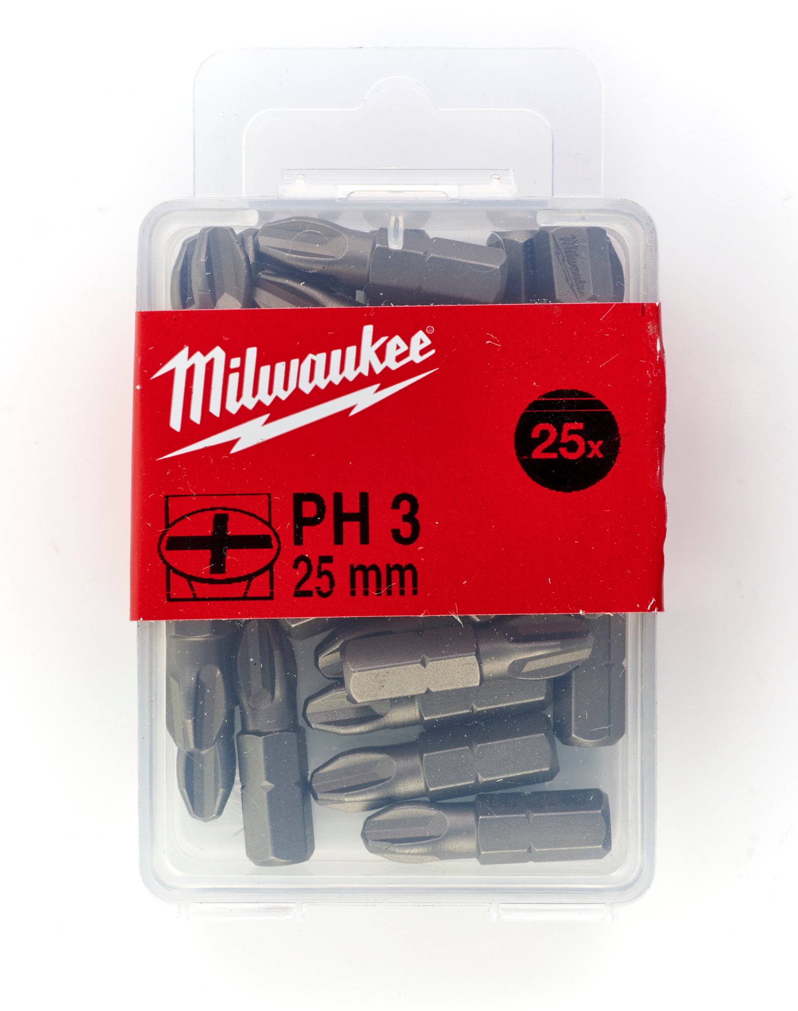 Milwaukee Screwdriver Bit Bulk Pack - 25mm (25-Piece Set) for Professional Construction, Woodworking & DIY Home Improvement Projects