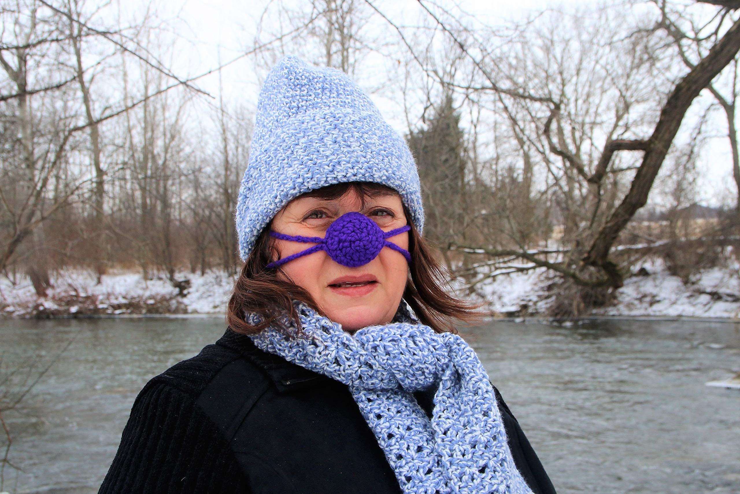 Crochet Nose Warmer - Soft & Warm Winter Accessory for Cold Weather - Perfect for Skiing, Snowboarding & Outdoor Activities