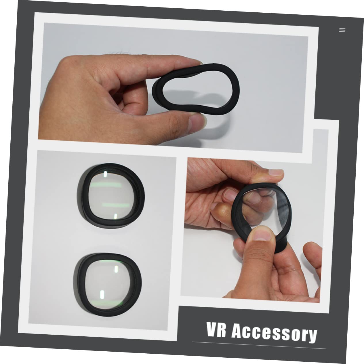 ULDIGI VR 2 Lens Silicone Ring Accessory - Easy to Install Black VR Lens Protector for Oculus Quest 2, Meta Quest Pro - Anti-Scratch & Dust Protection for Virtual Reality Gaming & Movie Watching