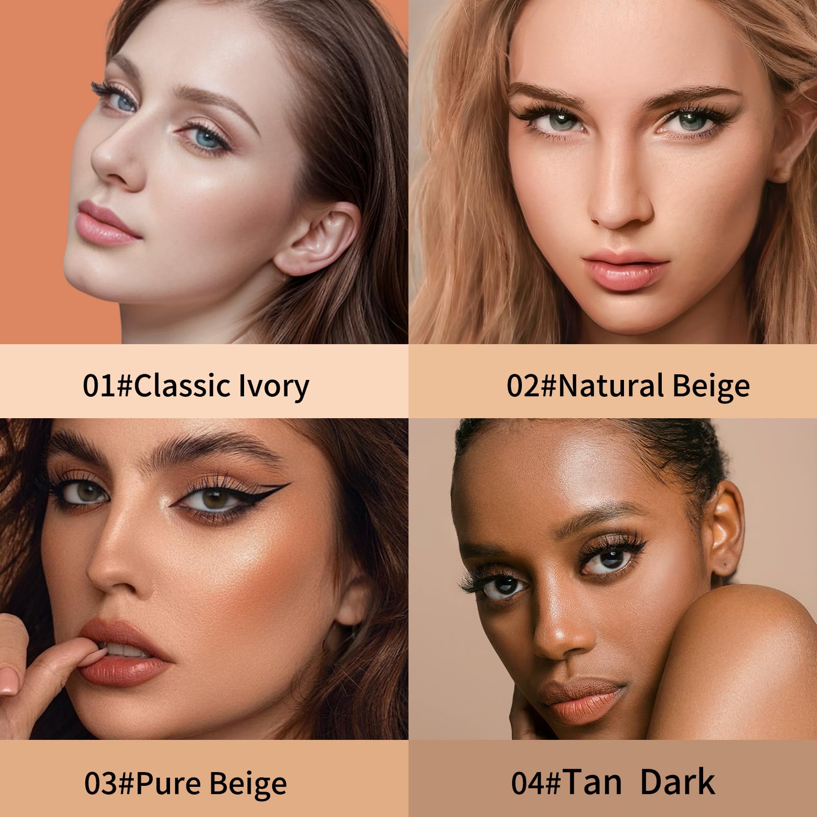 Oil Control Face Powder - Matte Smooth Setting Powder for Oily Skin, Waterproof & Long-Lasting Makeup Finishing Powder, Compact Perfect Matte Makeup Powder (Tan Dark) - Ideal for Daily Wear, Photo Shoots & Hot Weather