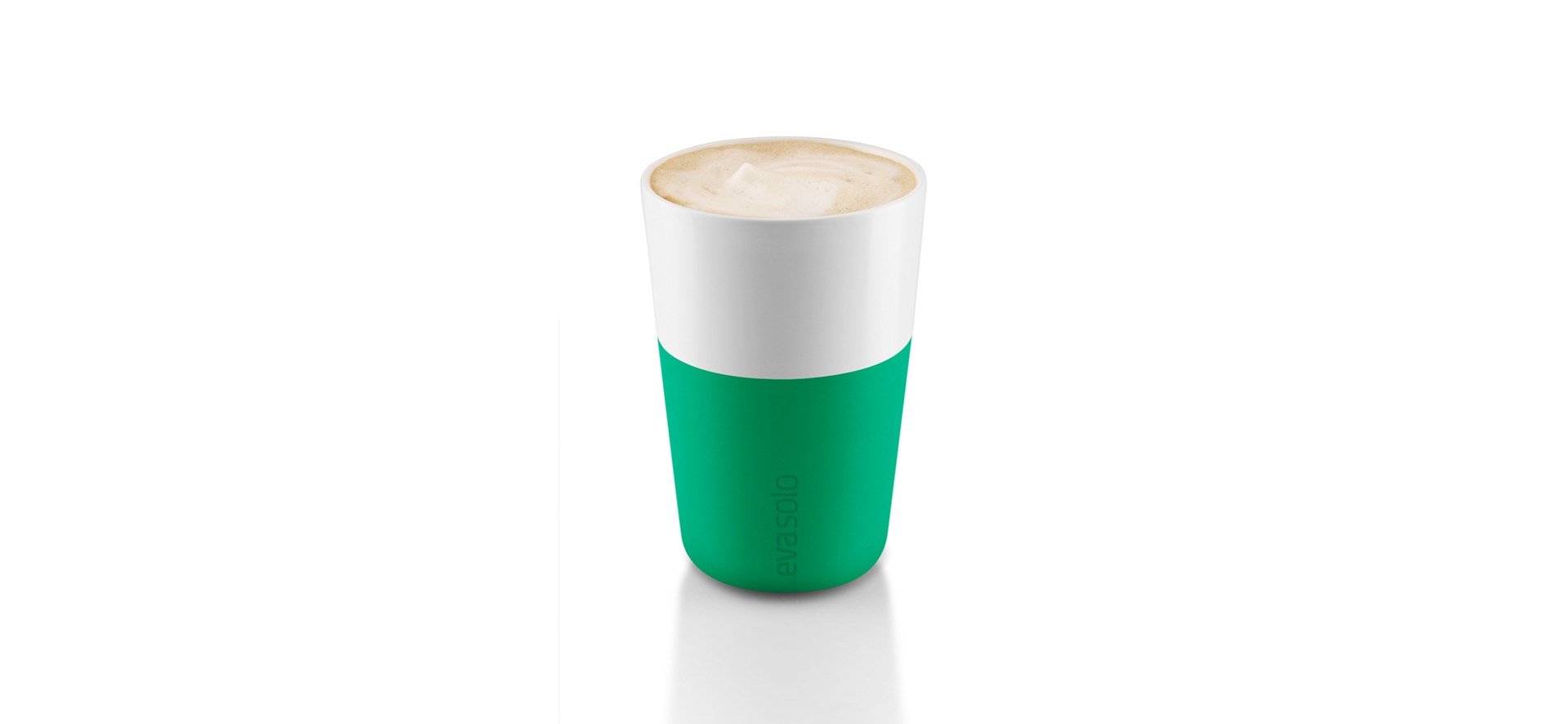 Eva Solo Cafe Latte Coffee Tumblers 230ml (8oz) - Set of 2 Insulated Travel Mugs in Jolly Green - Perfect for Coffee, Tea & Hot Drinks On-The-Go, Office or Home Use