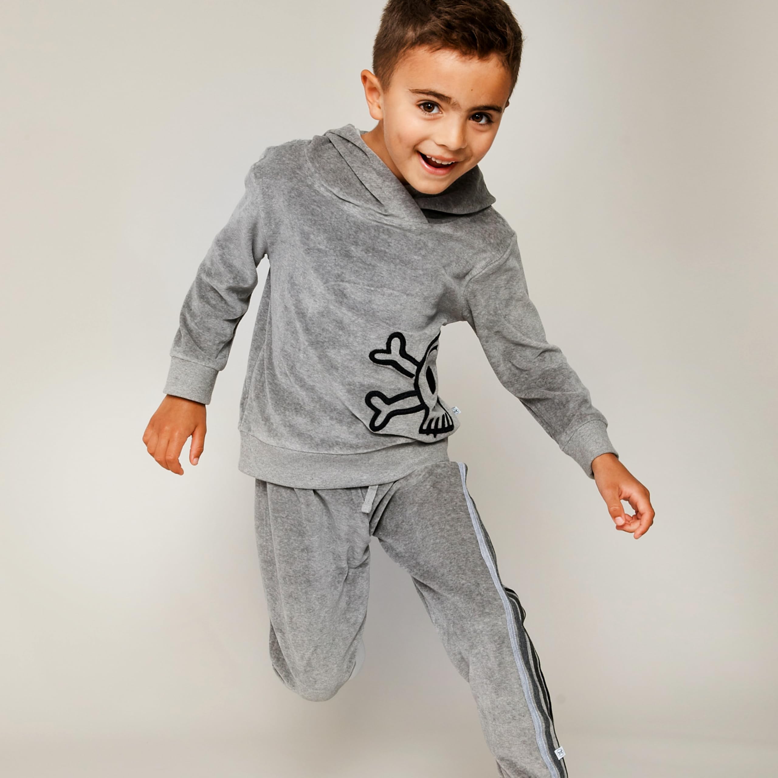 HonestBaby Velour Pullover Hoodie & Zip Front Sweatshirt with Jogger Sweatpants Set - Cozy Outfit for Toddlers, Baby Boys & Girls - Perfect for Playdates, Lounging & Family Photos
