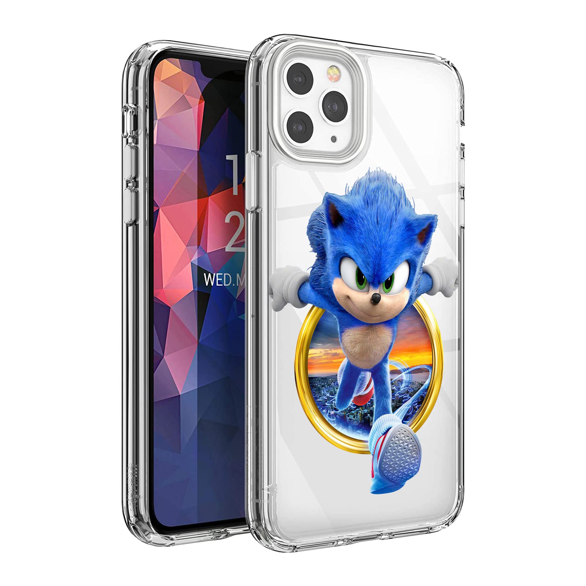 Premium Clear Shockproof iPhone 13 Pro Max Case - Ultra Thin TPU Protective Cover with Scratch Resistance | Perfect for Everyday Use, Travel & Outdoor Activities (Cute-Sonic-10)