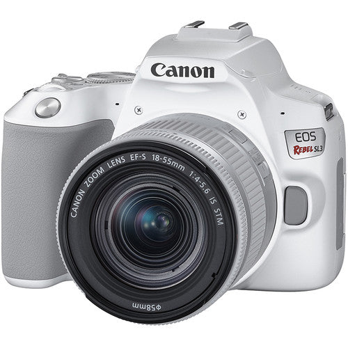Canon EOS Rebel SL3 DSLR Camera with 18-55mm Lens Kit - 24.1MP APS-C Sensor, 4K Video, WiFi & Bluetooth (White) - Perfect for Travel Photography, Vlogging & Beginners