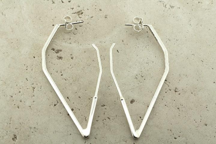 Diamond Hoop Earrings for Women - 925 Sterling Silver Hypoallergenic Jewelry - Perfect for Parties, Weddings & Everyday Wear