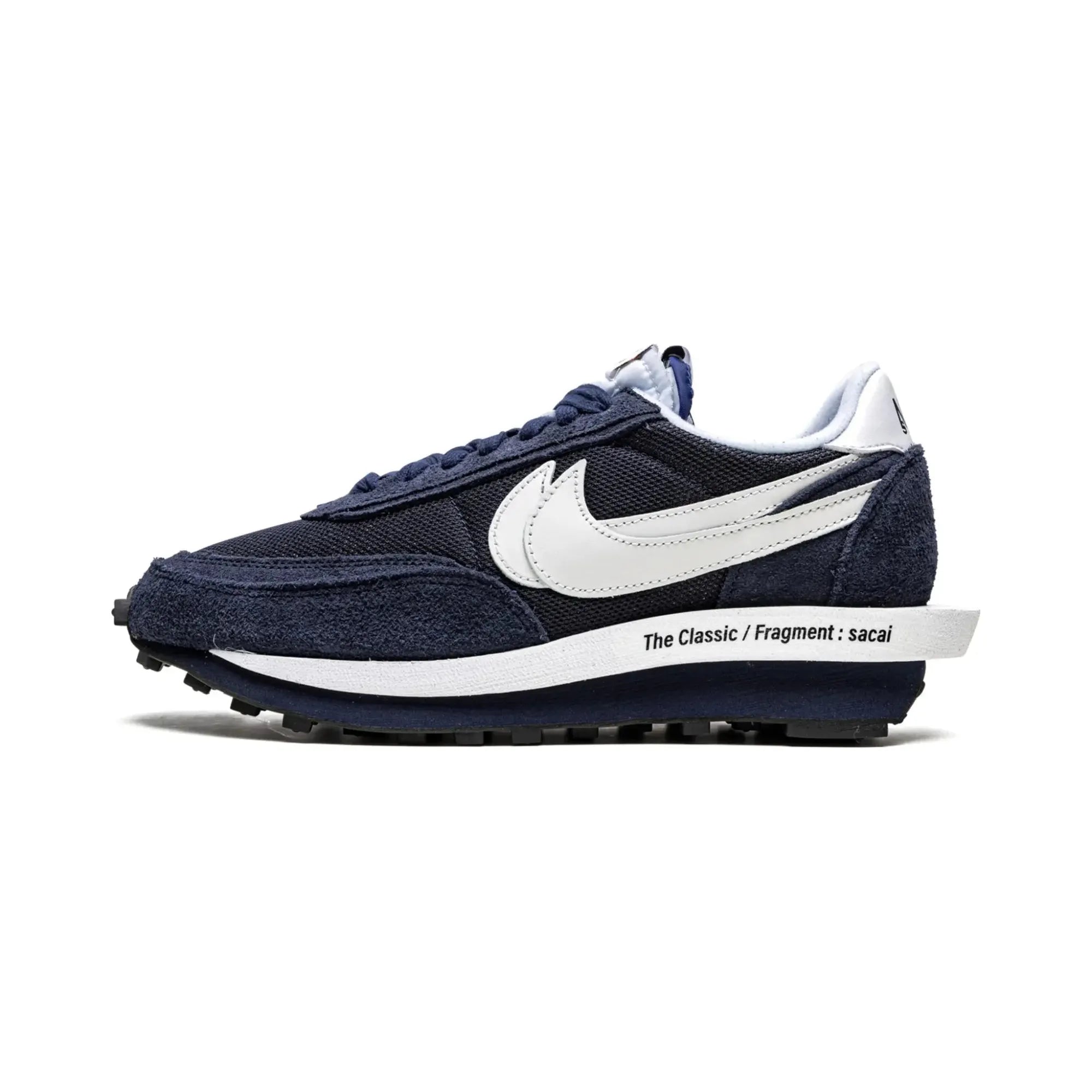 Nike LD Waffle Sacai X Fragment Design Sneakers - Blue Void Colorway - Limited Edition Collaboration Shoes for Running, Walking & Streetwear Fashion