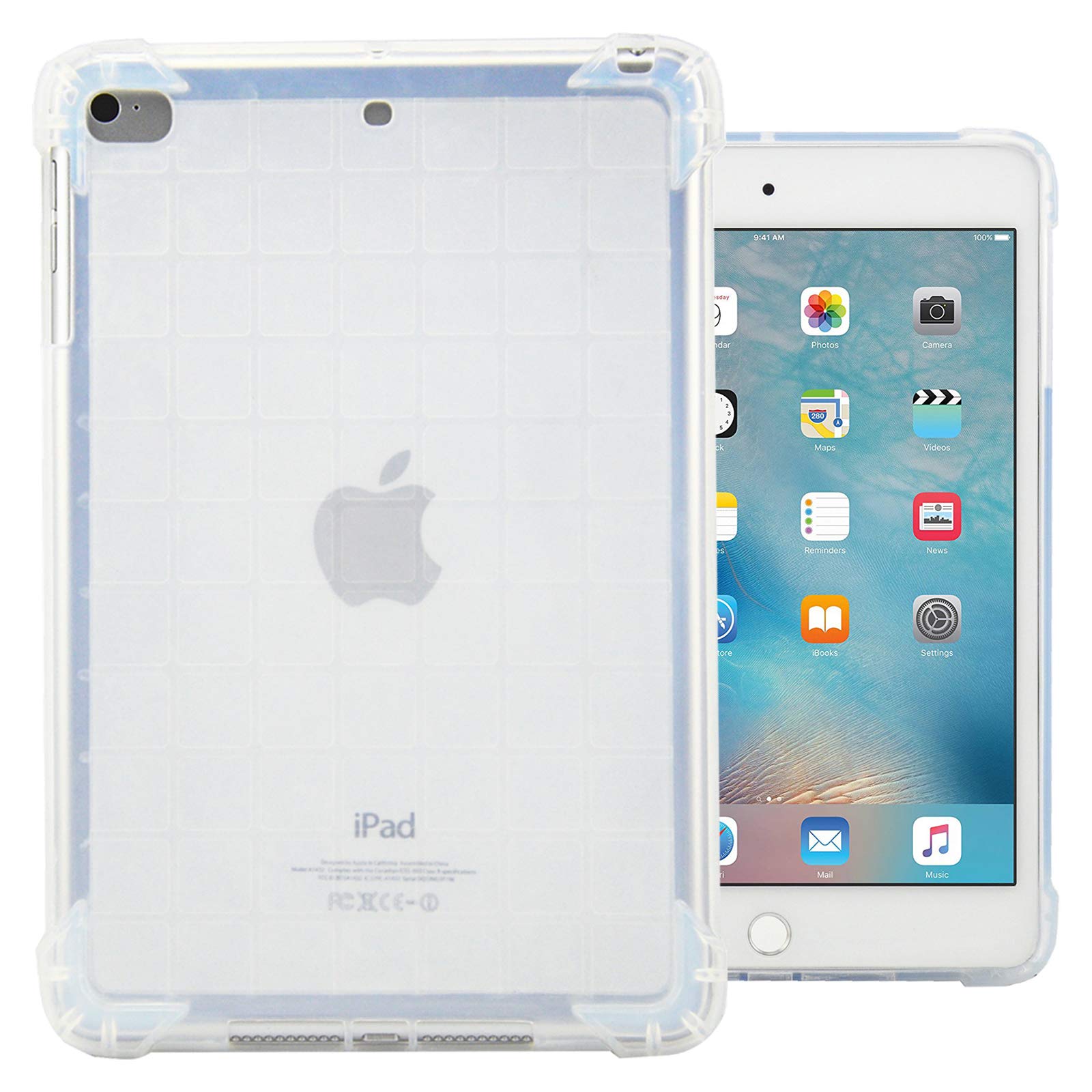 Dteck Slim Clear Shockproof Silicone Case for Apple iPad 6th/5th Gen, iPad Air 2/Air 1 (9.7 Inch, 2013-2019 Models) - Lightweight Protective Cover for Home, Office & Travel Use