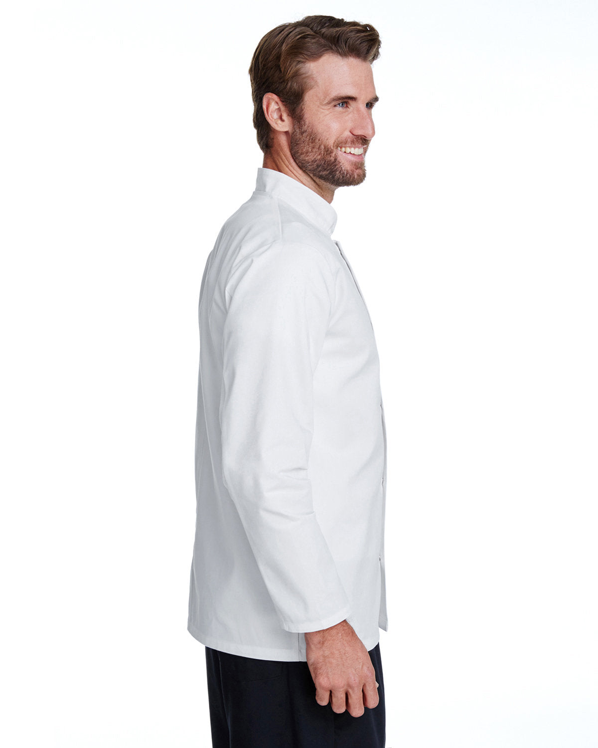 Reprime RP665 Unisex Studded Front Long Sleeve Chef Coat - Professional Kitchen Apparel for Chefs & Culinary Students - Perfect for Restaurants, Cooking Classes & Food Service
