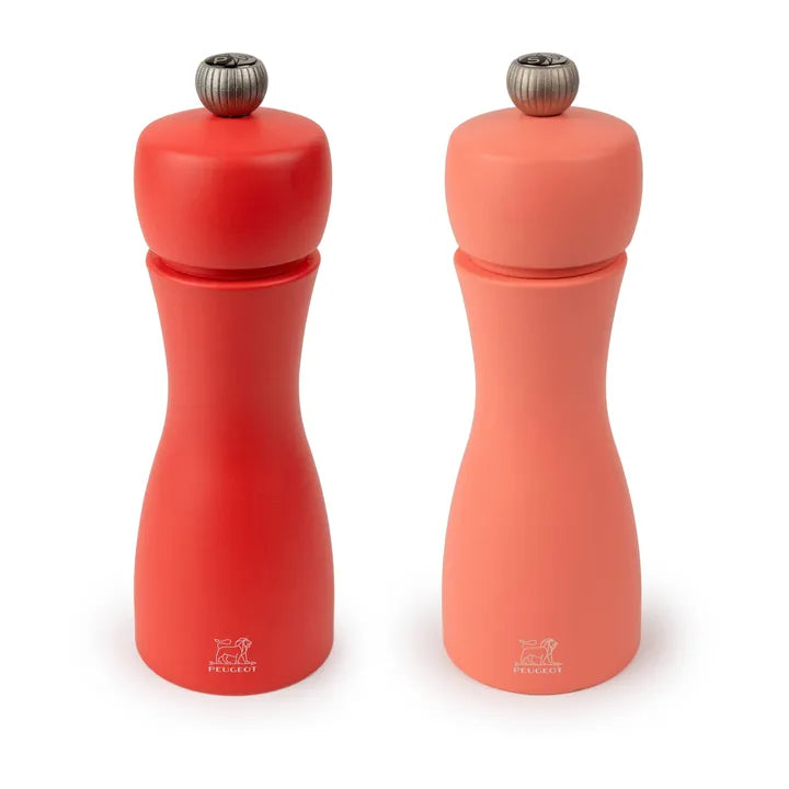 Premium Tahiti Salt and Pepper Grinder Set - Adjustable Ceramic Spice Mill for Kitchen, Dining Table & Gourmet Cooking