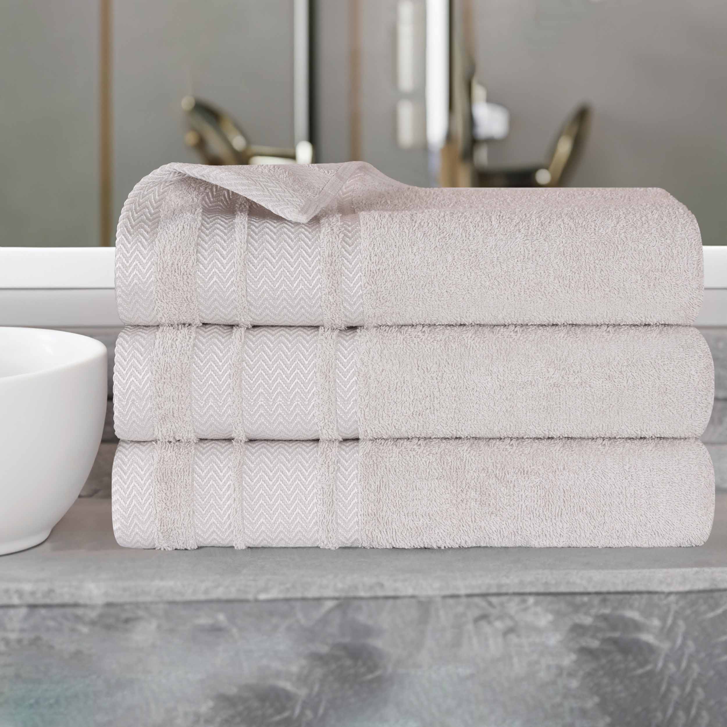 Premium Hays Cotton Soft Medium Weight Bath Towel Set of 3 - Ultra Absorbent & Quick Dry - Luxury Spa & Bathroom Essentials for Home, Hotel, Gym Use