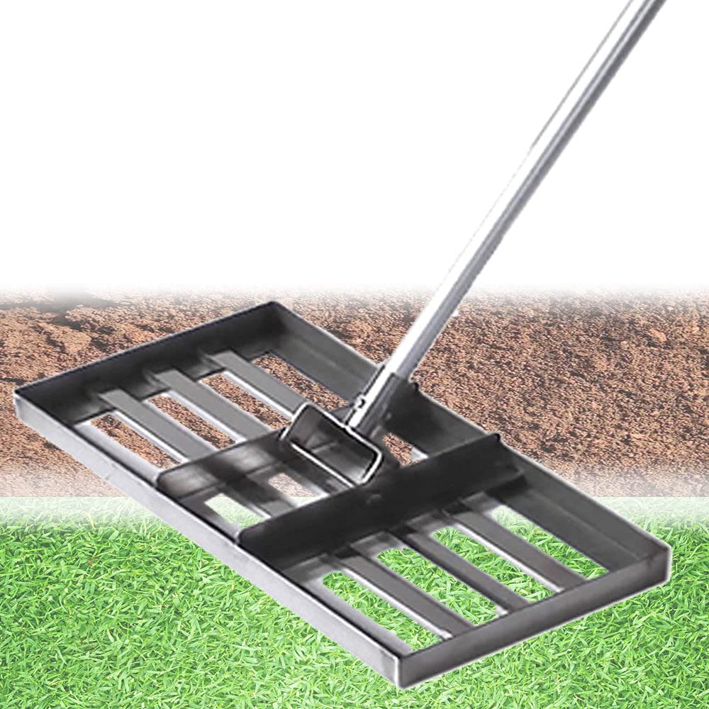 ZWJABYY Stainless Steel Lawn Leveler & Golf Leveler - Heavy Duty Soil Leveling Rake for Perfect Lawn Care, Gardening & Backyard Maintenance - Ideal for Golf Courses, Yards & Landscaping Projects