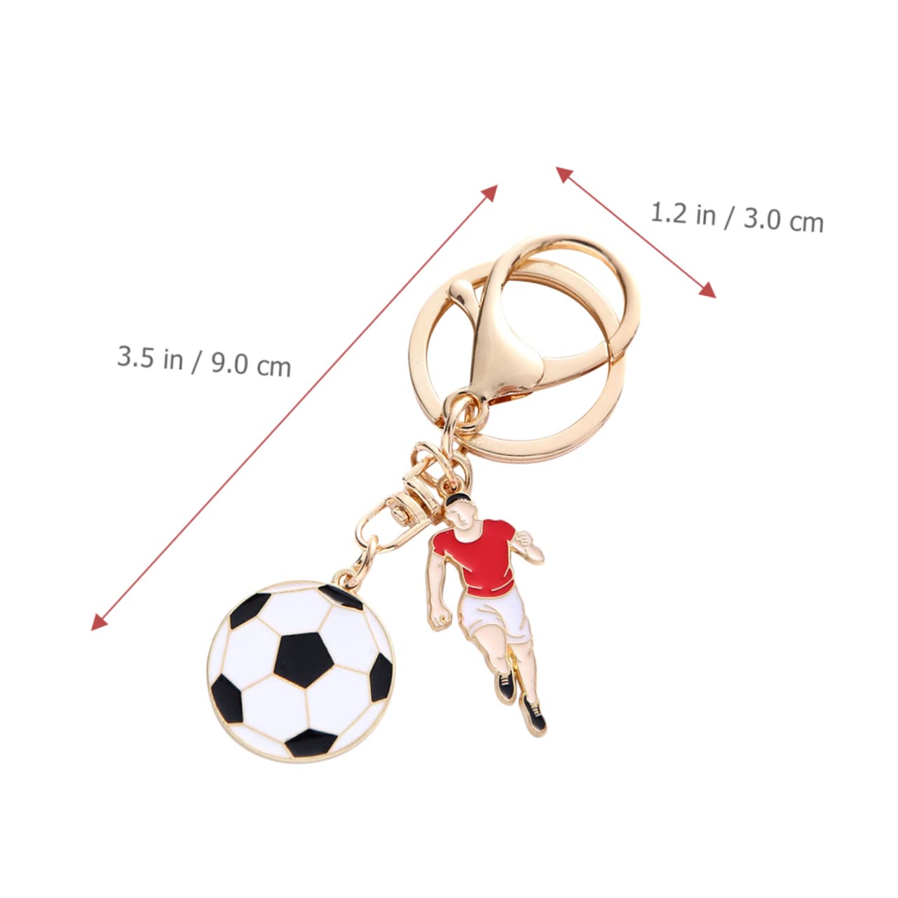 12 Pcs Football Keychain Set - Zinc Alloy Key Rings for Sports Fans & Gifts
