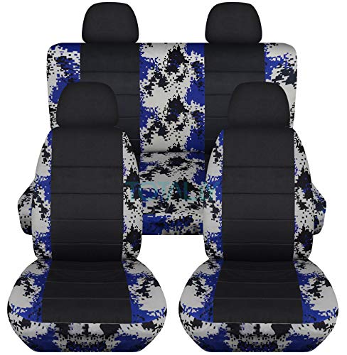 White-Blue Digital and Black