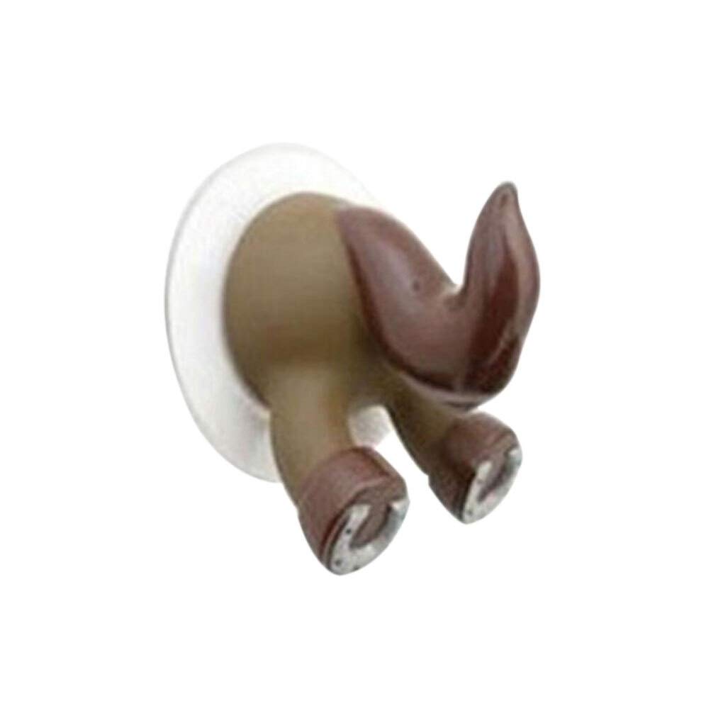Adorable Cartoon Animal Tail Wall Hooks - Strong Vacuum Suction Cup for Kitchen & Bathroom Organization (6 Colors) - Perfect for Hanging Towels, Utensils, and Small Decor