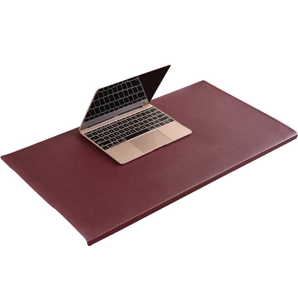 Premium Leather Writing Pad - Angled Desk Mat with L-Shaped Front Edge, Extra Large Mouse Pad & Table Protector, Waterproof Office Desk Accessory, Non-Slip Workstation Mat for Home & Office Use - Perfect for Writing, Typing & Computer Work