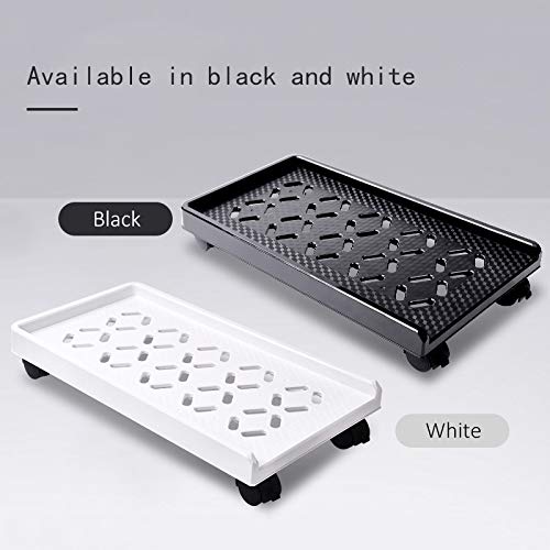 Mobile CPU Stand Holder with Rolling Caster Wheels - Adjustable PC Cart Computer Tower Stand, Black | Perfect for Office, Gaming Setup & Home Workspace Organization