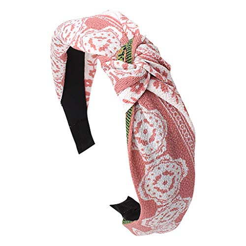 FIN86 Bowknot Headband Wide Edge Chiffon Bohemian Hair Accessories for Women - Stylish Hair Bands for Short & Long Hair - Perfect for Weddings, Parties & Everyday Wear