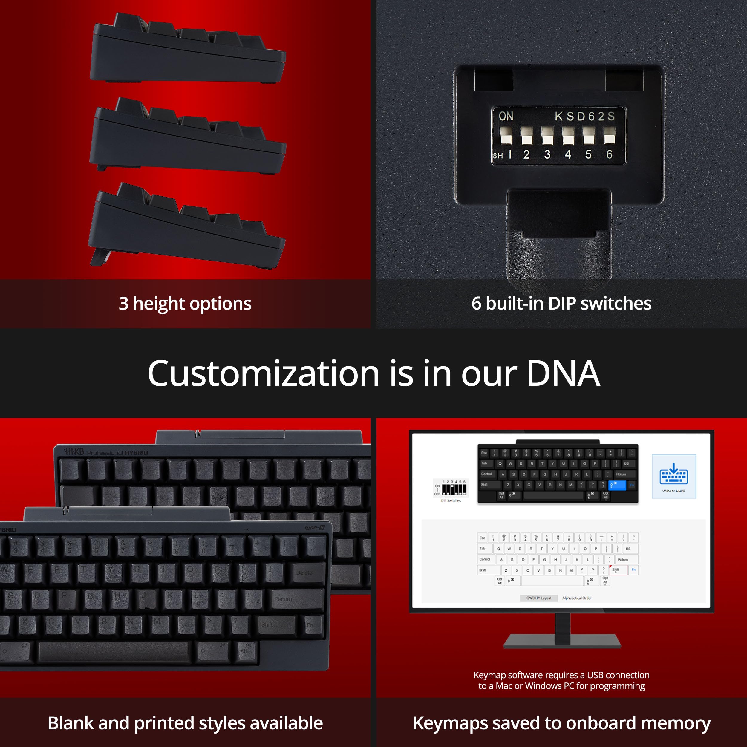 Happy Hacking Keyboard Professional Hybrid Type-S - Wireless Bluetooth Mechanical Keyboard with USB Wired Mode (Silent Keys, Mac/Windows Compatible, White Printed Keycaps) - Perfect for Programmers, Writers & Office Work + 2 Year Advanced Exchange Warranty