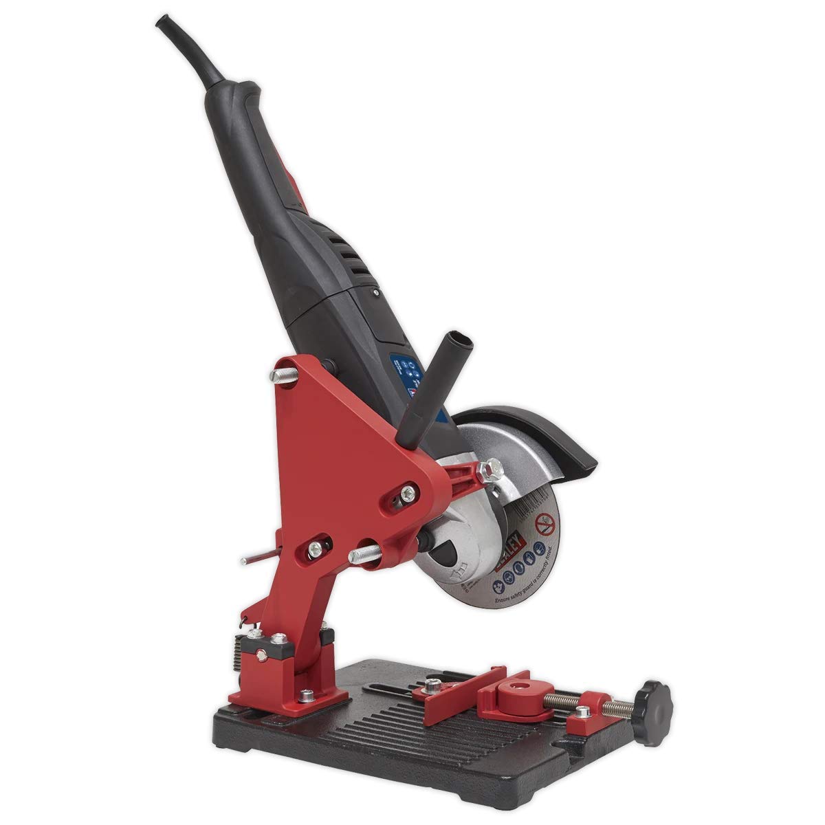 Sealey SMS02 Angle Grinder Stand - Heavy Duty Metal Bench Mount Tool Holder for Cutting & Grinding | Workshop, Construction & DIY Projects