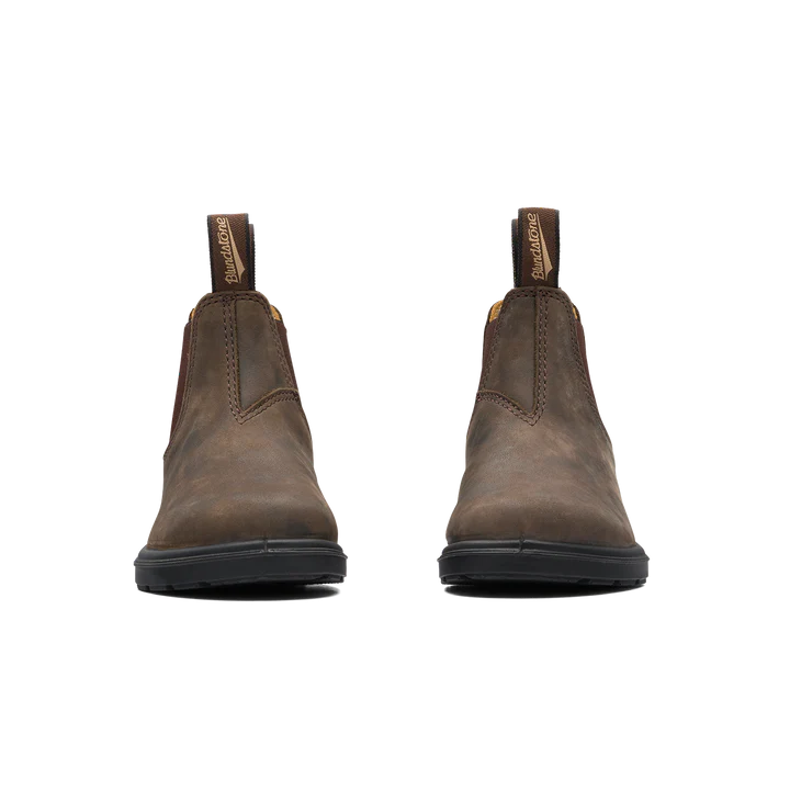 Blundstone 565 Kids Boots - Rustic Brown Leather Chelsea Boots for Boys & Girls - Comfortable & Durable for School, Outdoor Play & Everyday Wear