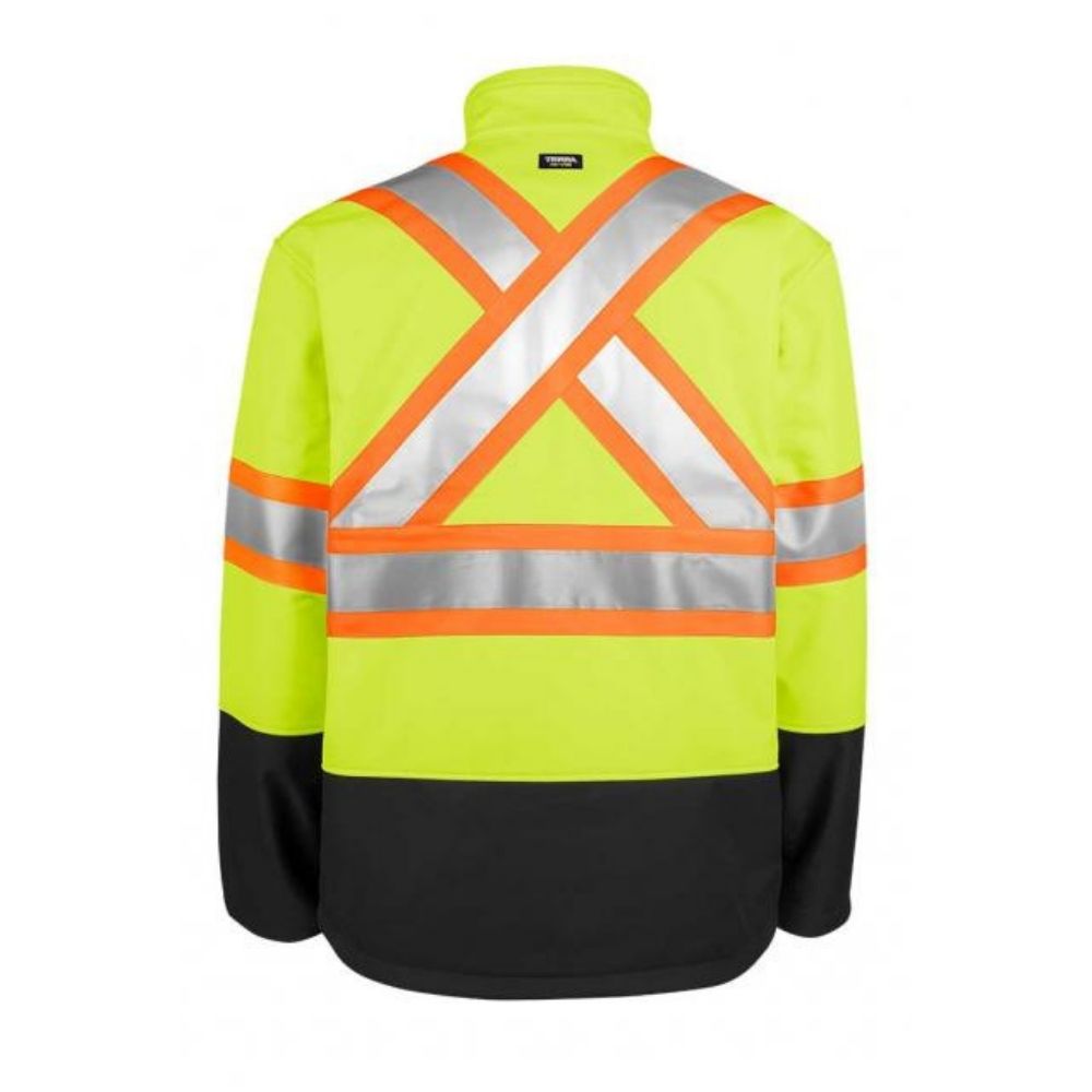 Terra Women's High Visibility Softshell Jacket 116516WYL - Yellow Reflective Safety Jacket for Outdoor Work, Cycling & Running