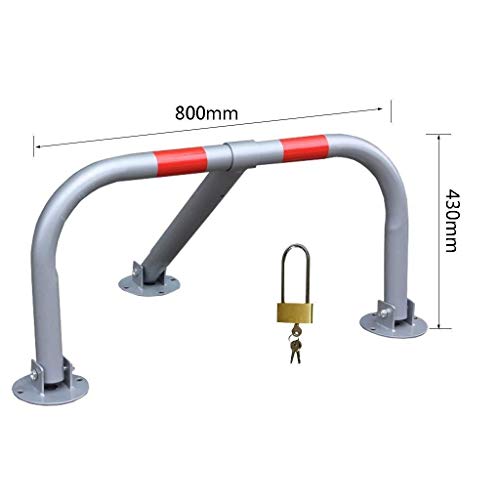 Heavy Duty Metal Parking Bollard with Lock - M-Type Security Barrier for Driveways, Parking Lots & Garages | Durable Parking Lock for Vehicle Access Control & Traffic Safety