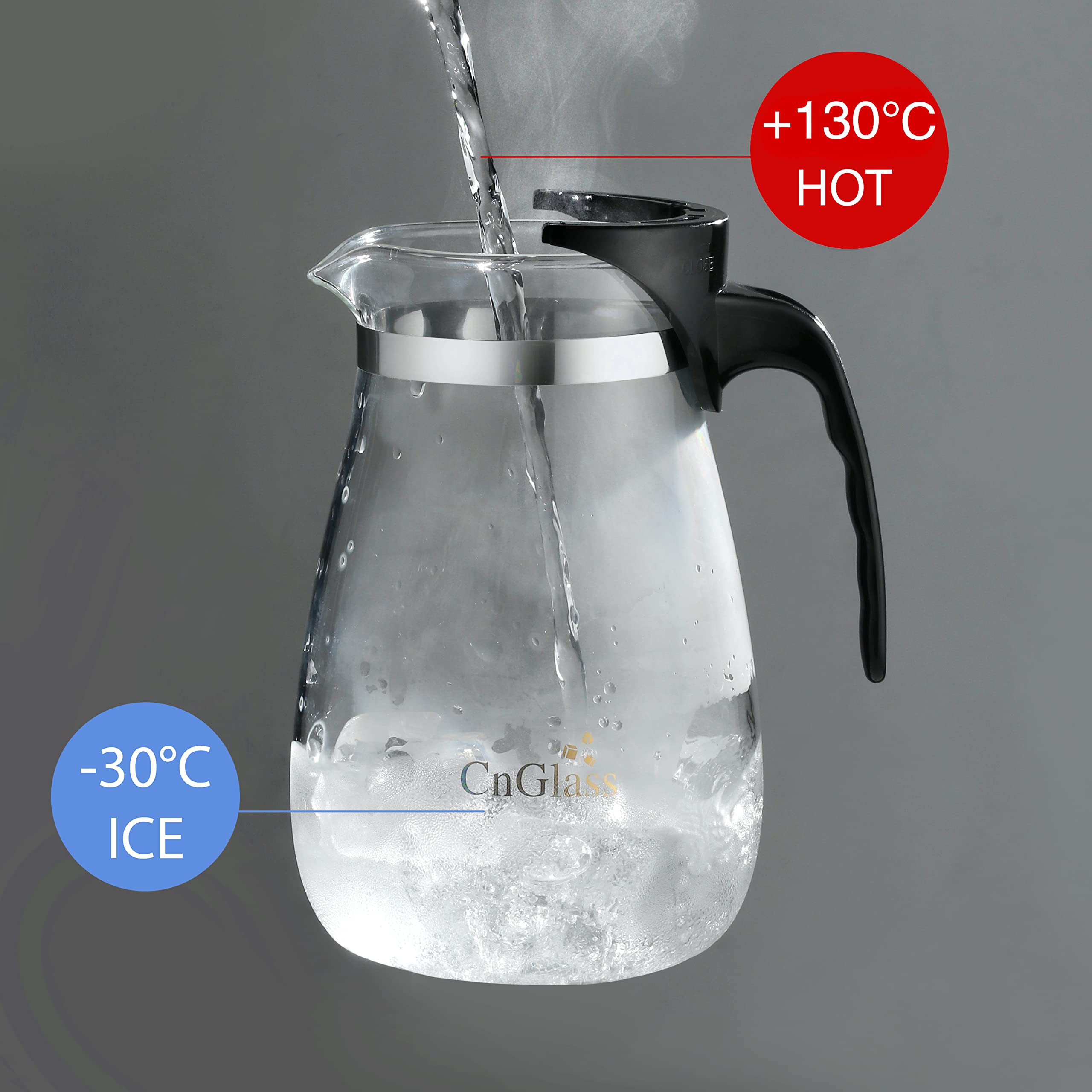 Premium Clear Glass Teapot with Removable Infuser - 25oz Loose Leaf & Blooming Tea Maker - One-Touch Filter Button - Perfect for Home, Office & Tea Ceremonies