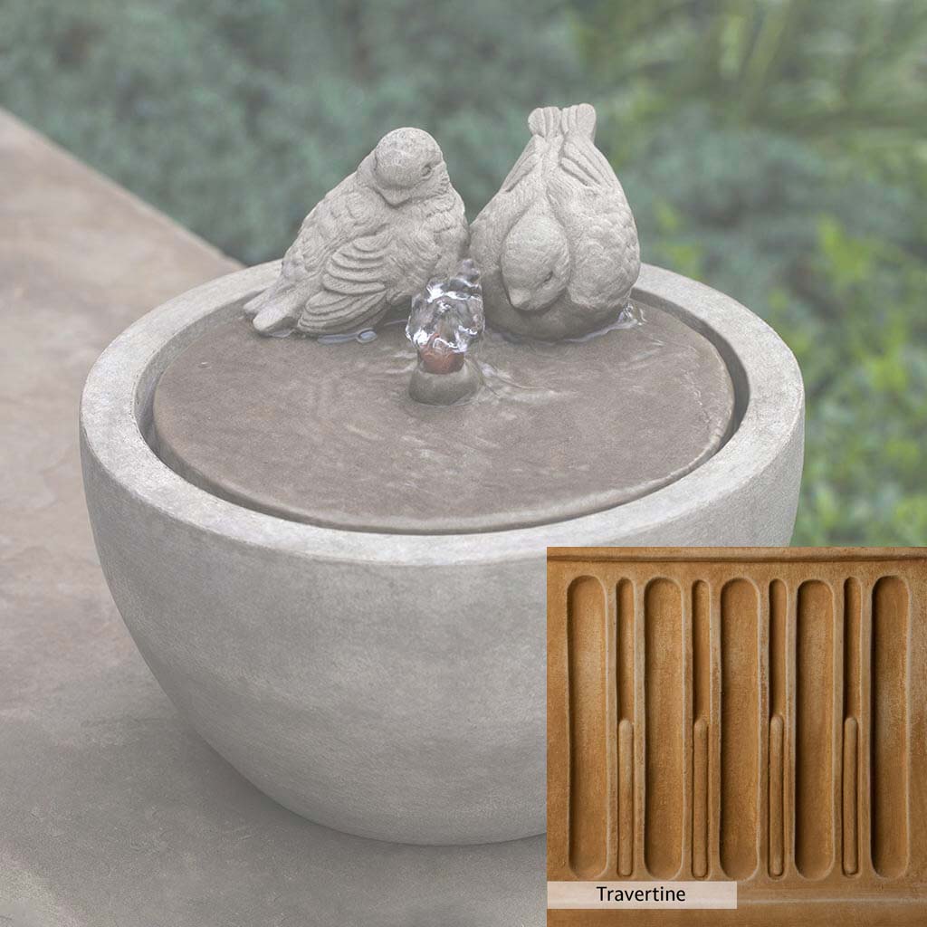 Campania International M Series Bird Fountain - Elegant Outdoor Garden Decoration for Birds | Perfect for Patio, Yard & Garden Decor