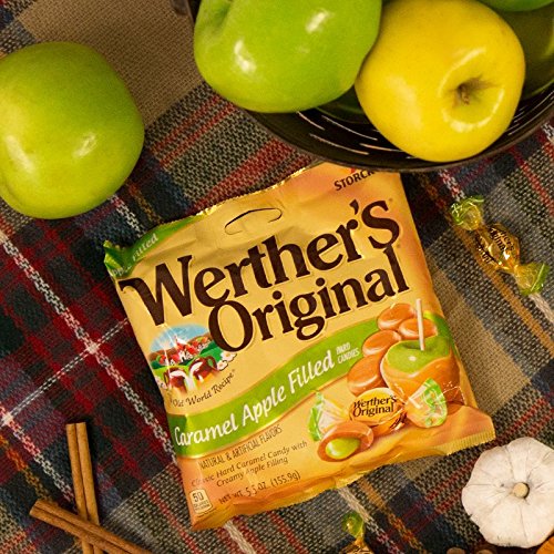 Werther's Original Caramel Apple Filled Hard Candy - 12 Pack (2.65oz Bags) | Bulk Individually Wrapped Caramel Sweets for Halloween, Christmas Party Favors & Office Treats