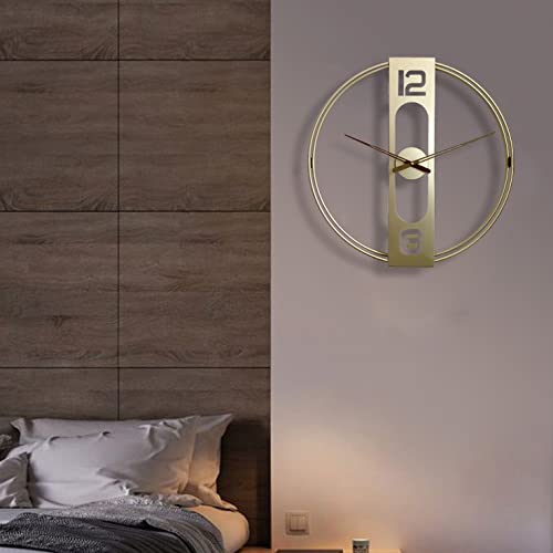 Nordic Minimalist Wrought Iron Wall Clock - Modern Creative Design for Living Room, Bedroom, Office Decor | Silent Non-Ticking Battery Operated Wall Watch