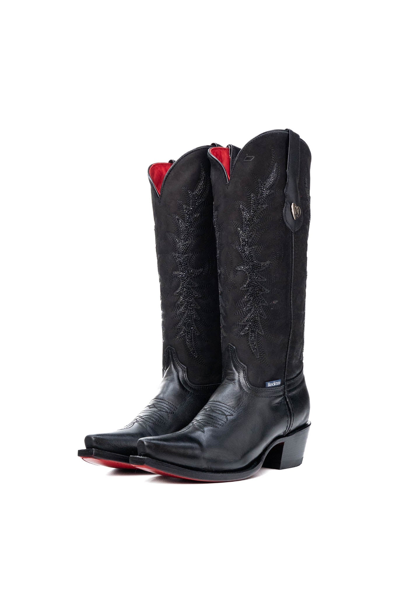 Marisol Women's Western Cowgirl Boots - Mid Calf Snip Toe with Red Sole for Country Dancing & Rodeo Fashion