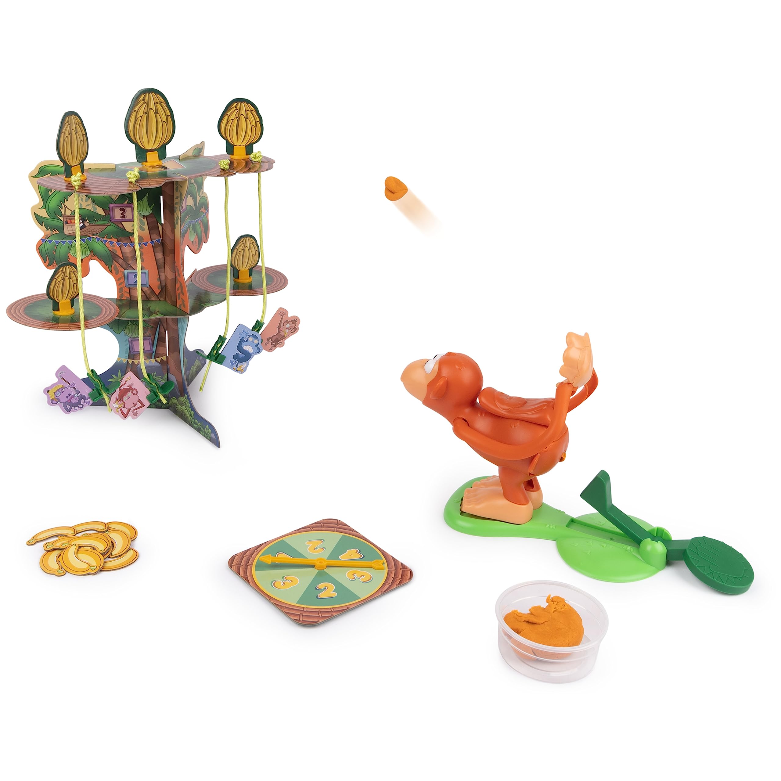Spin Master Monkey See Monkey Poo Kids Board Game - Interactive Family Game with Banana-Scented Squishy Dough, Fun Sensory Toy for 2-4 Players Ages 4+ - Perfect for Birthday Parties & Family Game Nights