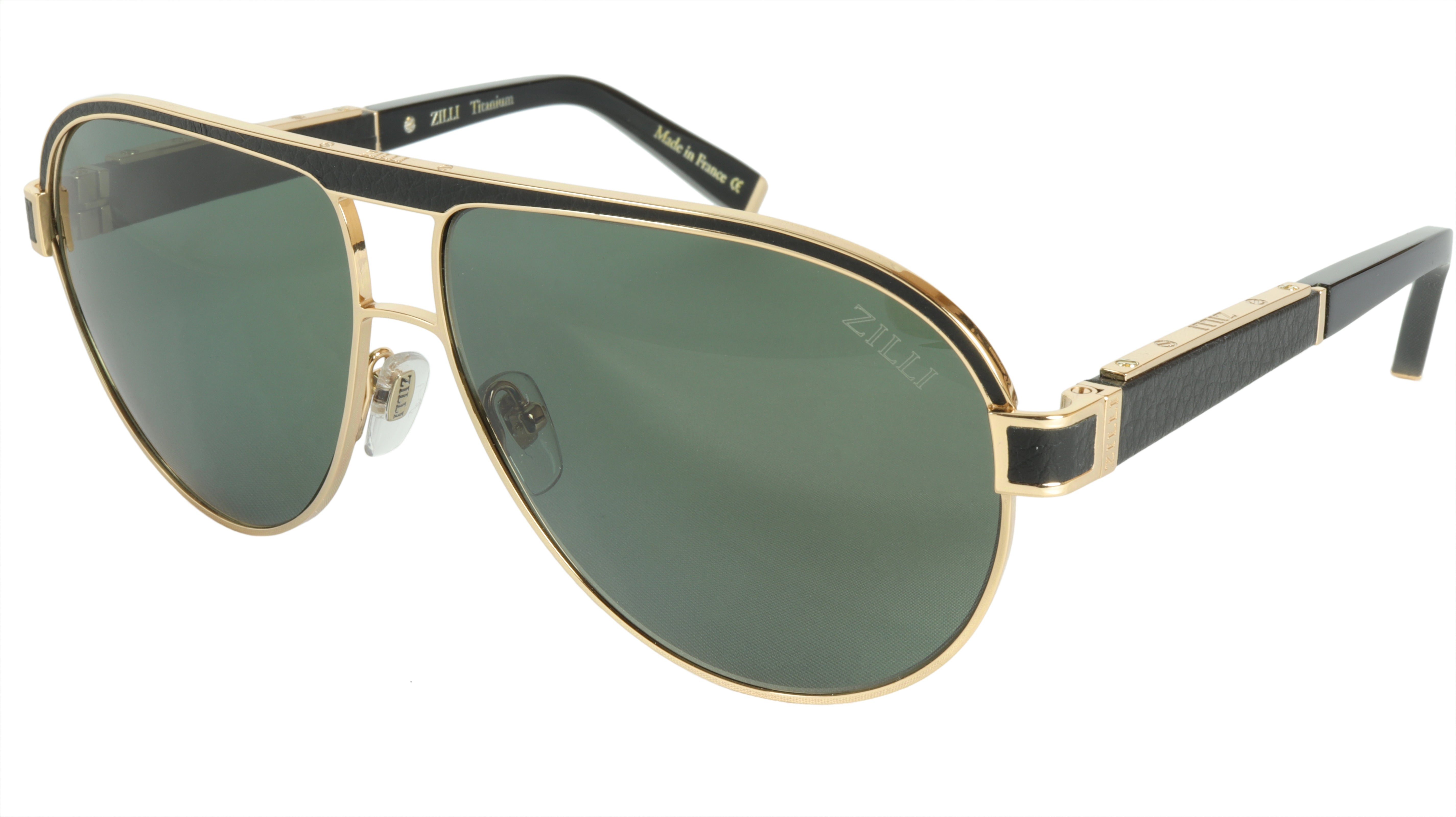 ZILLI Titanium Acetate Polarized Sunglasses - Handmade in France - Model ZI 65031 C01 - Luxury UV Protection for Driving, Travel & Fashion