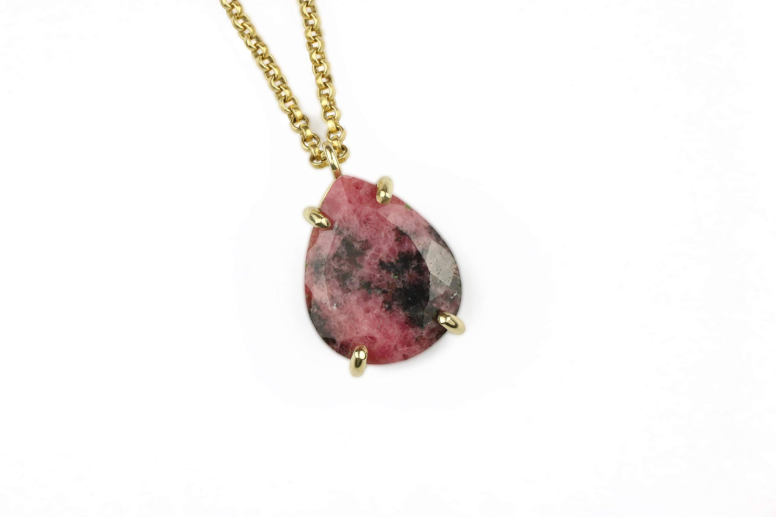 Elegant Rhodonite Necklace for Women - Bridal Gift & Layering Jewelry