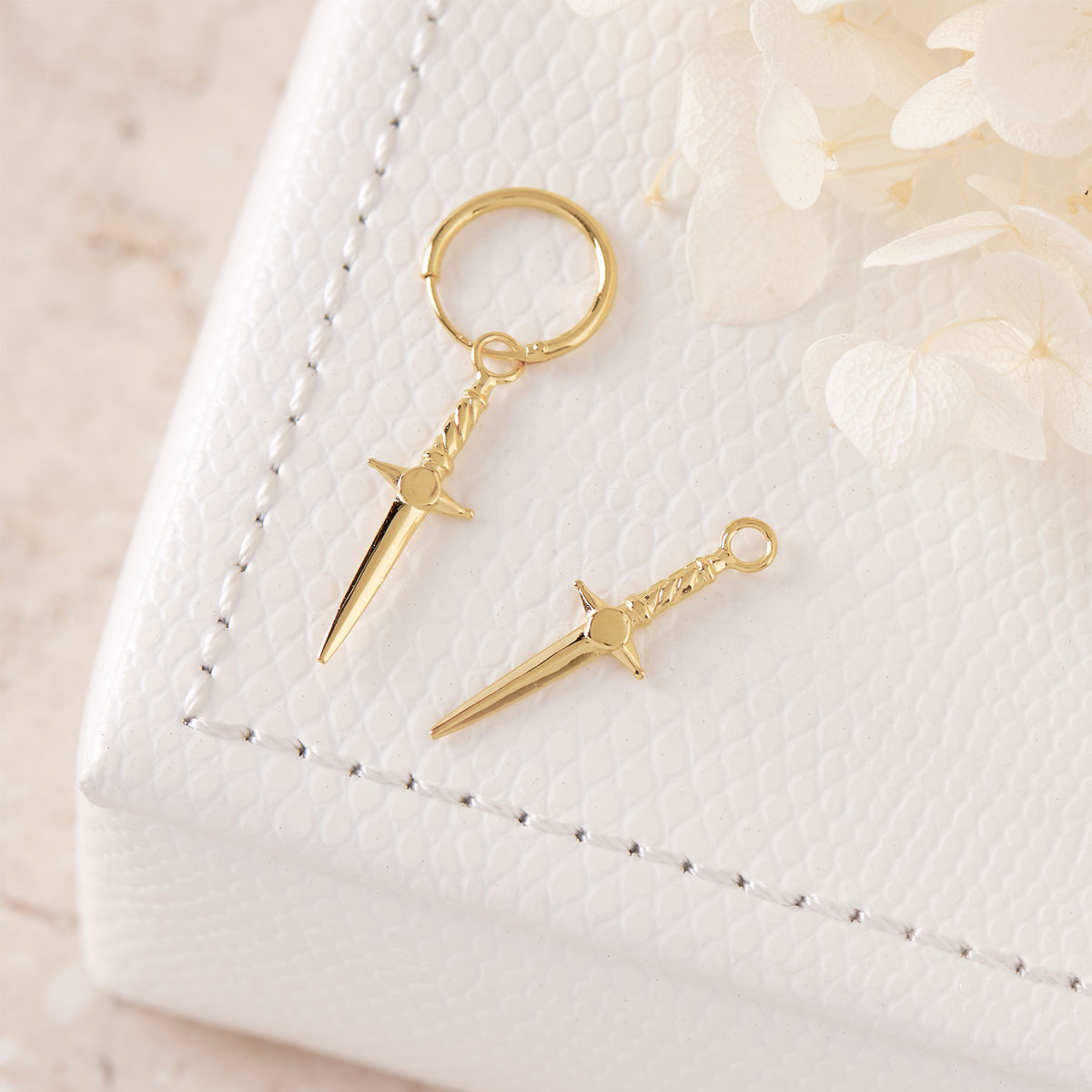 Cosmic Dagger Earrings - 14K Gold Plated Punk Gothic Jewelry for Women | Perfect for Halloween, Costume Parties & Edgy Fashion